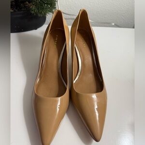 Coach Nude Pointed-Toe Leather Pump